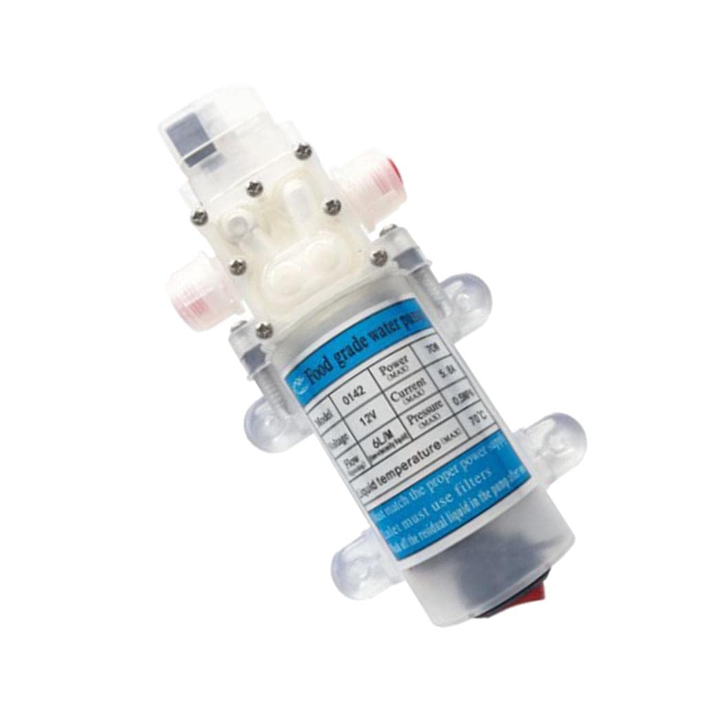 Merishopp Micro Diaphragm Pump Fresh Water Pump Food Grade 12V DC 70W Self Priming Sprayer Pump for Edible Fluids-image-42