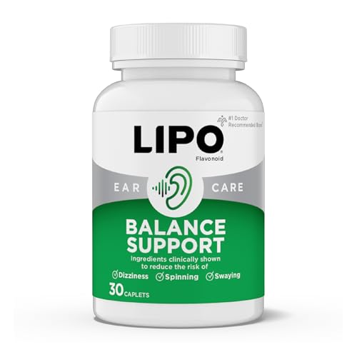Lipo-Flavonoid for Vertigo & Dizziness Relief, Clinically Tested Formula with Ginkgo Biloba, Vitamin D, & Vitamin B Complex, Inner Ear Health & Balance Support, 30-Count (Pack of 1)