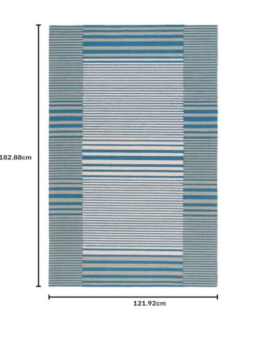 Image of Hand Tufted Wool Carpets Anti Shedding Rug Modern Carpets for Living Room Size 4x6 Feet