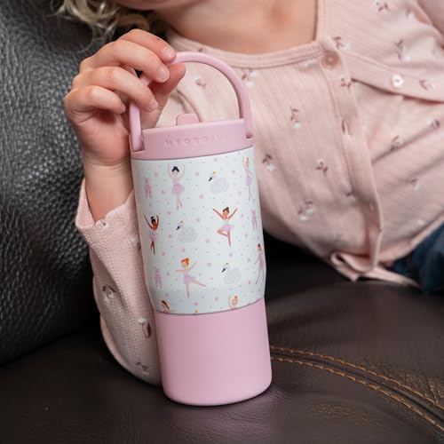 Image of HydroJug Sport 14 oz Insulated Kids Water Bottle with Straw, Ballerina