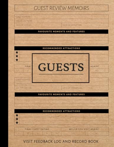 Guest Visit Feedback Log Record Book: Visitor Experience Journal. Detail & Track Every Review. Ideal for Hotels, Hospitality, and Businesses