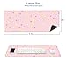 IMAYONDIA Pink Kawaii Desk Pad, Cute Moon Bunny Desk Mat Computer Pad Desktop,Laptop Protector Aesthetic Anime Mousepad Writing Pad for Office Home School,Large Gaming Mouse Pad Tarot Mat,31.5 X 11.8