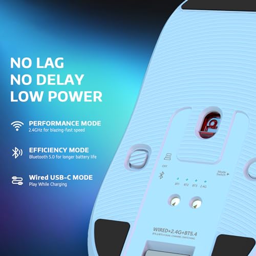 Image of Attack Shark X6 49g Superlight Wireless Gaming Mouse with Magnetic RGB Charging Dock,BT /2.4GHz Wireless /Wired Mouse,PixArt PAW3395 Sensor, 26000DPI, Griptape, 200Hrs Battery for Win /Mac (White)