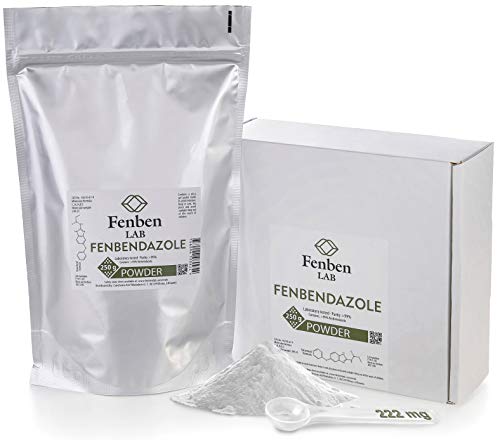 Fenbendazole 250g Polvo, Pureza >99.9%, de Fenben Lab, Incluye Certificado de Análisis, Probado en un Laboratorio Certificado, 8.8oz Cover