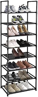 esonstyle 8 Tier Shoe Rack For 16-20 Pairs Tall Shoe Rack Versatile Shoe Shelf Organiser Narrow Shoe Rack Organizer