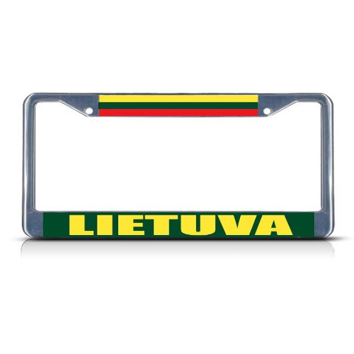 Fastasticdeals Lietuva Lithuania Flag License Plate Frame Tag Holder Cover