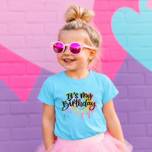 Image of It's My Birthday Girl Shirt 4th 5th 6th 7th 8th 9th 10th 11th 12th Graphic Tee for Kids Party Cute Girls Tshirts Tees