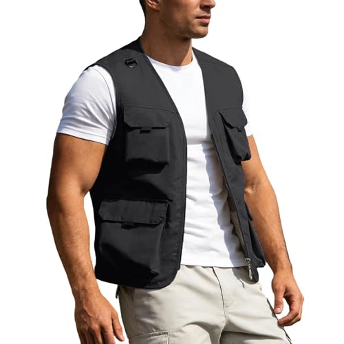 Chaleco multibolsillos impermeable transpirable de secado rápido para hombre 5