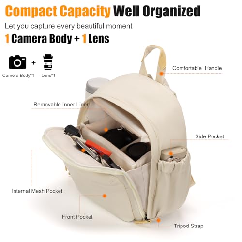 Mochila pequeña para cámara DSLR para mujeres miniatura 3