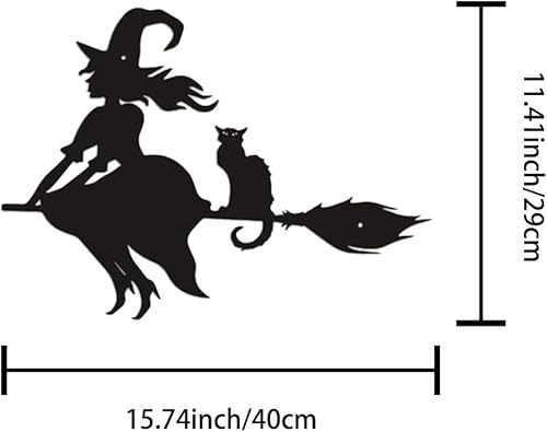 Miniatura 2 de Bobbird Decoración de pared de bruja de metal, bruja de Halloween, decoración de pared de metal de Halloween, decoración de fiesta de Halloween,