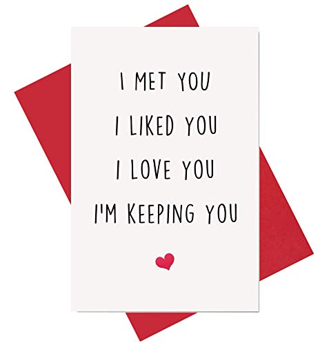 Zabawna kartka 'I Love You', kartka urodzinowa, karta rocznicowa, romantyczne kartki dla chłopaka, męża narzeczonego niego