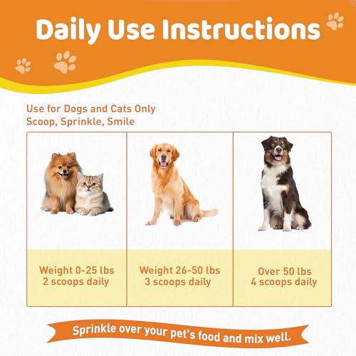 Image of Dog Teeth Cleaning Powder - Natural Dog Dental Powder -Gentle Dog Breath Freshener, Dog Plaque and Tartar Remover, Vet Formulated No Sodium Hexametaphosphate- 60 Scoops, 4.23oz (120g)