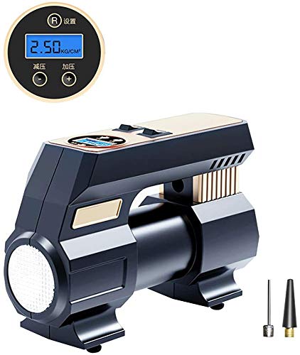 12V Car Tyre Inflator Digital, Air Compressor Tyre Pump LED Light, Storage Bag, Auto Shut Off, Tyre Inflation, Integrated Tyre Valve Tyre Inflator Digital, Tyre Pump Portable 12V Car Air Compressor