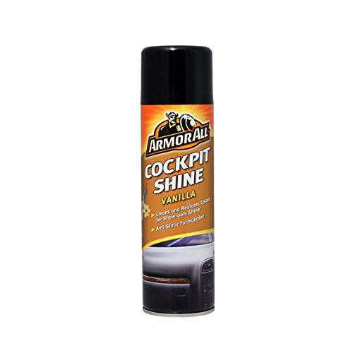 Armor All, Cockpit Shine Car Interior Cleaner 500ml, Vanilla, Cleans and Restores Dashboards and Trims, Anti-Static Formula, Suitable for Plastic, Rubber and Vinyl, Ideal for Car Detailing, Made in UK