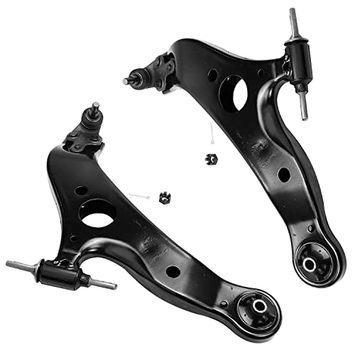 Image of Detroit Axle - Front Lower Control Arms for 2004-2010 Toyota Sienna 2005 2006 2007 2008 2009, 2 Lower Control Arms w /Ball Joints, 2 Sway Bar Links Replacement