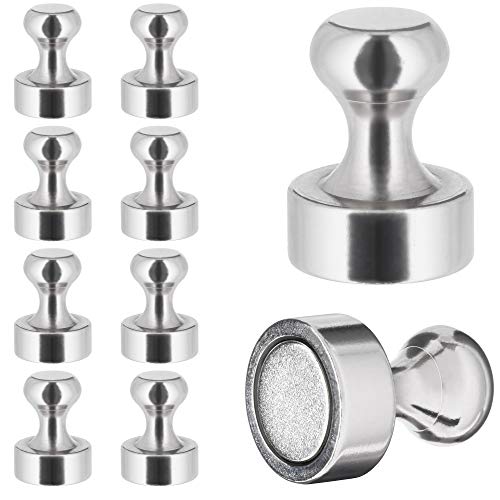 Reorda® Neodym magnet (10 kusů) – zesílená magnetizace díky většímu neodymu v kolíku – silné magnety pro magnetické tabule, bílé tabule, ledničky & tabule – mnohostranné možnosti použití