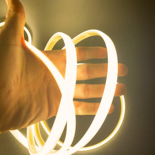 MAKA Striscia Led Cob 220V Alta Luminosità 288 Luci al Metro Ip65 Impermeabile Luce Effetto Neon Diverse Misure e Colori Decorazione Arredo Casa Soggiorno Tv Pc (5 metri, Luce Calda 3000K)