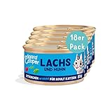 Edgard & Cooper Stückchen in Soße Katzenfutter Nass Adult getreidefrei hochwertiges Katzenfutter - Lachs & Huhn 85g (18er Pack) - echtes Futter, nahrhafte Innereien, Gesunde Zutaten, 0% Zuckerzusatz
