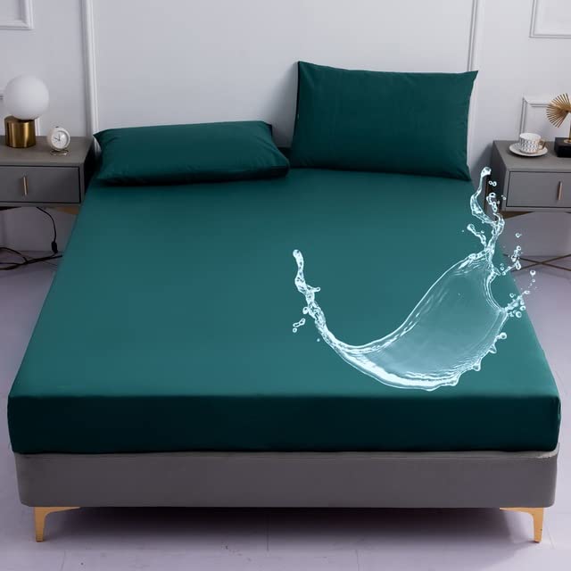 Drap De Lit Imperméable Et Anti-poussière - Taille 200x230 Cm, Lavable, Protection Complète Du Matelas - 10