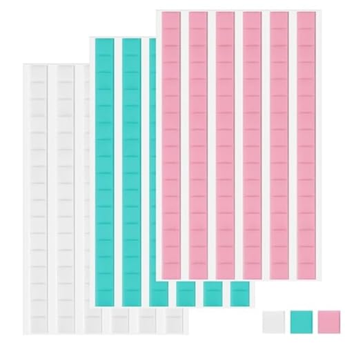 Blue Tack 288 Pcs Reusable Wall Safe Tack Putty 3 Colors (Light Blue White Pink) 96 Pcs Each 9 x 10 mm Ideal for Hanging Pictures Posters Art Museum Office Home