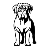 Adesivo Prespaziato raffiigurante un cane razza Dogue de Bordeaux colore Nero