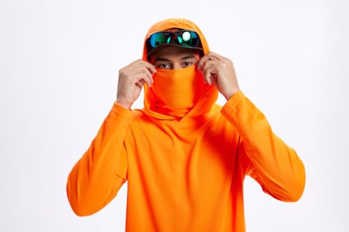 Image of 5 Pack Men's UPF 50+ Sun Protection Hoodie Shirts Long Sleeve Shirts Quick Dry Lightweight for Running Workout Hiking Fishing