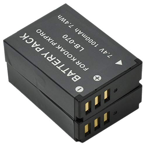 Cargador AC y 2 baterías LB-070 para cámaras KodPix Az651 Az652 Az901 y S-1