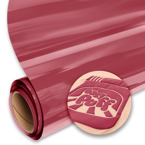 Siser Easy Puff HTV 11.8"x5yd - Puffy Heat Transfer Vinyl (Wine) - Compatible with Siser, Cricut, and Silhouette Cutters – CPSIA Certified