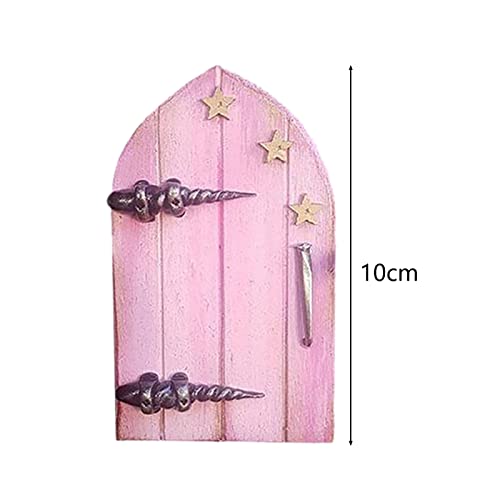 Walbest Fairy Doors For Trees Outdoor & Tree Trunk, Mini Fairy Doors For Kids Room Decor, Miniature Door Fairy House Door, Fairy Garden Door For Wall Decor Purple #TOP5