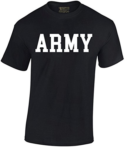 Awkward Styles Men's Army T-Shirt White Military Physical Training Shirt 3XL Black