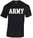 Awkward Styles Men's Army T-Shirt White Military Physical Training Shirt 3XL Black