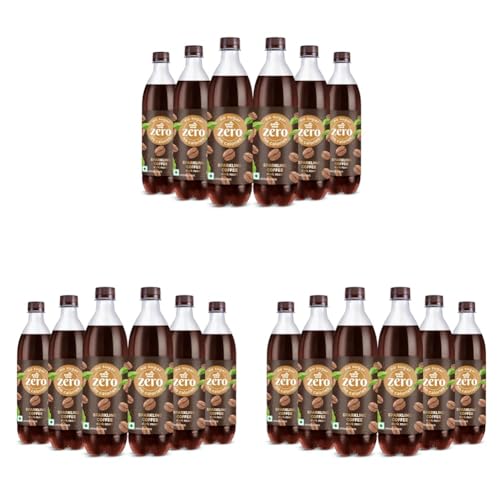 Image of Paper Boat Sparkling Coffee, Pack of 18, 600ml Each| Dark Roast Coffee I Caffeinated Drink | Zero Sugar, Zero Calories I Sugar Free