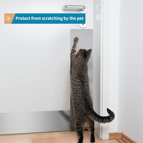 Bas de porte autocollant nickel brossé protection mur - 8