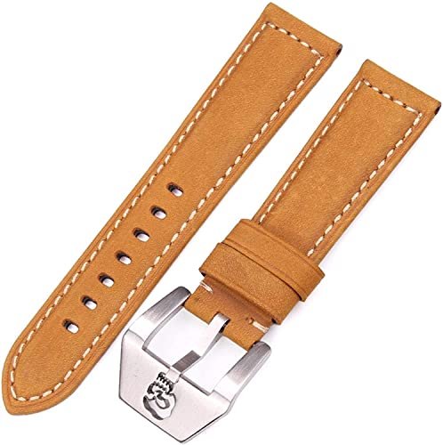 Bracelet de montre vintage en cuir marron pour homme et femme