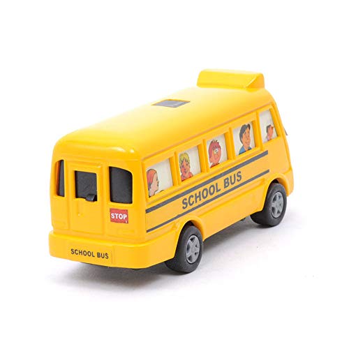 Image of CENTY Kid Toys Plastic Pull Back Car, 1 Pull Back Car, Multicolour&Krasa Plastic Mini Bus, Pack of 1, Yellow