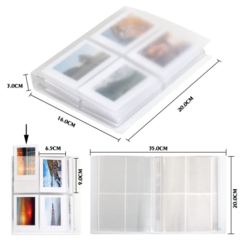 eTone 2 Pack 320 Pockets Mini Photo Album 2x3 Inch Pictures for Fujifilm Instax Mini 7s 8 9 11 25 26 40 50s 70 90 Instant Camera,Polaroid Snap SnapTouch PIC-300 Z2300(Transparent Cover) - Image 2
