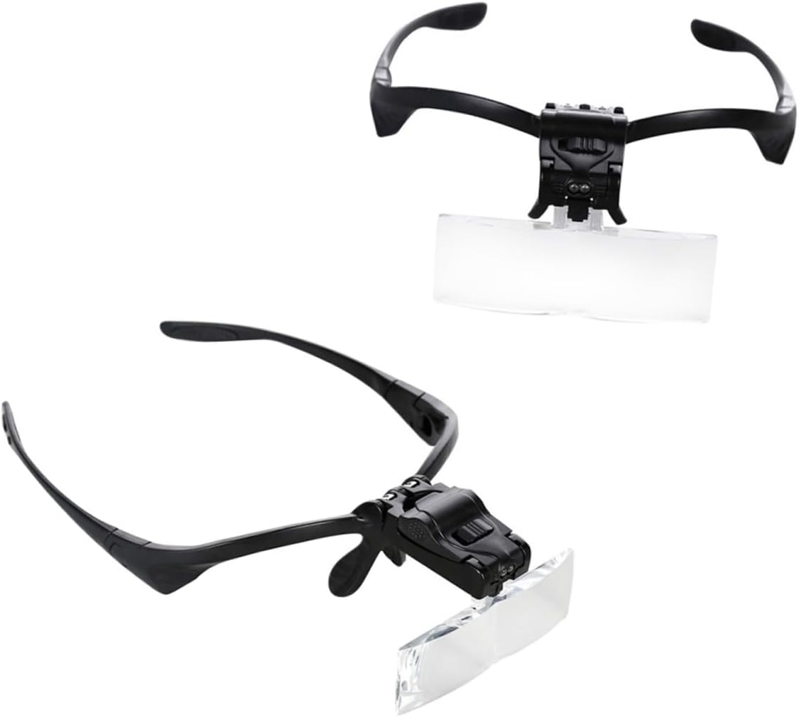 Didiseaon 1pc Jeweler Eye Loupe Hands Magnifying Glass Eyelash Extension Magnifier Jewelers Magnifying Headset Professional Headband Magnifier Forehead Amplifier Hands- Makeup Light