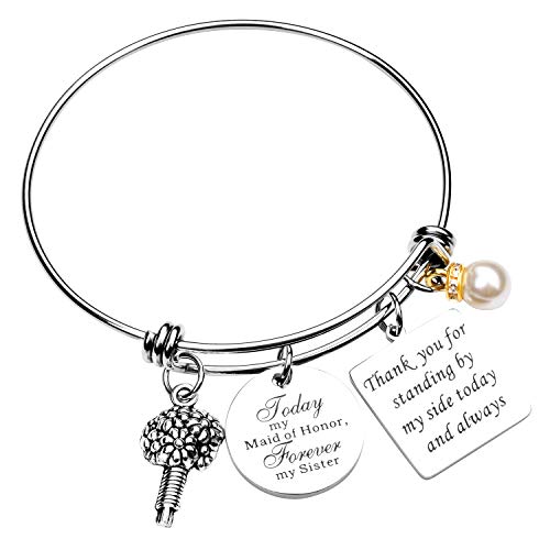 ecobuty Maid of Honor Gift Maid of Honor Bracelet Sister Bracelet Bridesmaid Gift