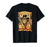 Southern Rock Rebel Music Guitar Whiskey Skull Dixie Retro T-Shirt