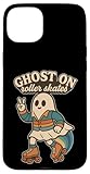 ghost roller skates retro peace fun halloween