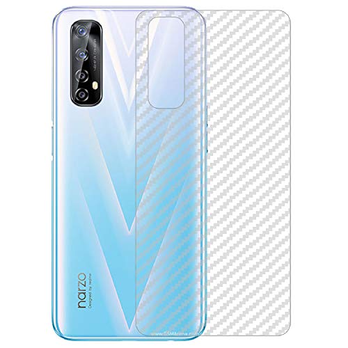 Image of Compatible with Oppo Realme Narzo 20 Pro Back Screen Protective Film Carbon Fiber Skin Transparent Screen Guard Sticker
