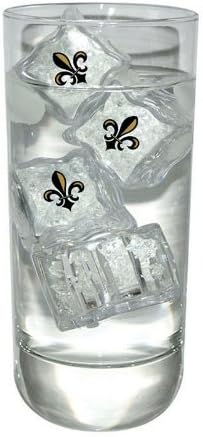 Fleur de Lis Set of 4 Light Up Acrylic Ice Cubes
