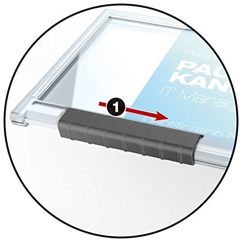 Porta tarjetas Pushbox Mono 892701 transparente con correa textil pack de 10 unidades 3