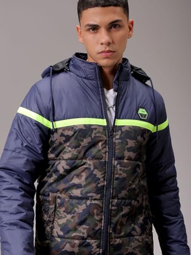 Image of The Indian Garage Co Men's Slim Fit Camouflage Puffer Jackets