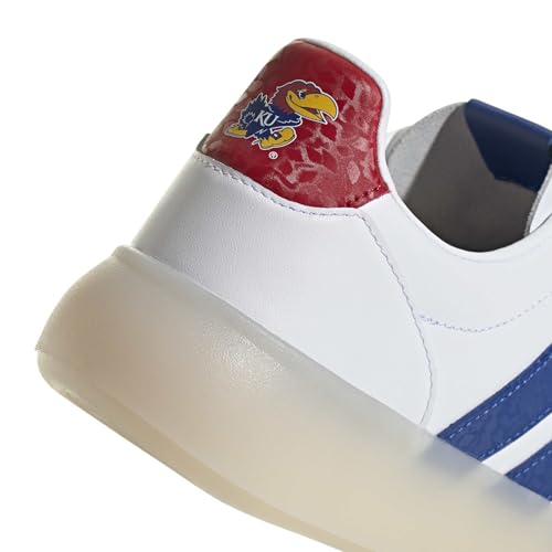 Image of adidas Men's NCAA Team Barreda Decode, White /Collegiate Royal /Team Power Red /Kansas University, 8.5