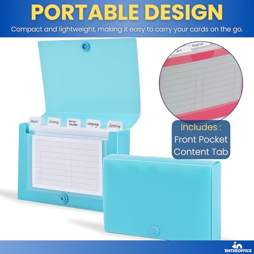 Estuche para tarjetas de índice de 3 x 5 1InTheOffice contra extravío de notas pack de 6 4
