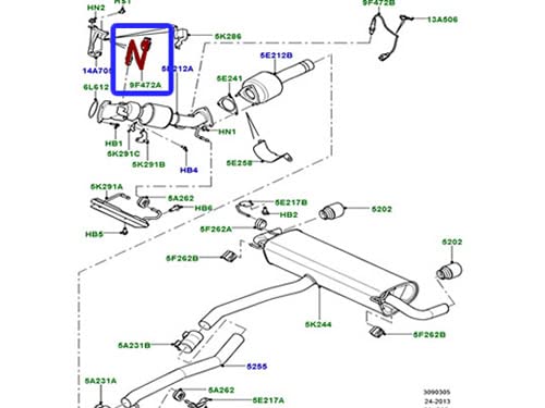 Front Oxygen Sensor Compatible with Land Rover LR2 Range Rover EVOQUE LR001370 2.0L Petrol