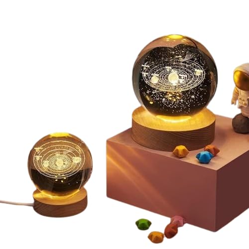 3D Galaxy Crystal Ball Night Lamp,Solar System Crystal Ball Night Light, USB Table LED Wooden Crystal Ball for Home Decoration Birthday Gift for Teens Boys and Girls 3D Galaxy Crystal Ball Night Lamp,Solar System Crystal Ball Night Light, USB Table LED Wooden Crystal Ball for Home Decoration Birthday Gift for Teens Boys and Girls