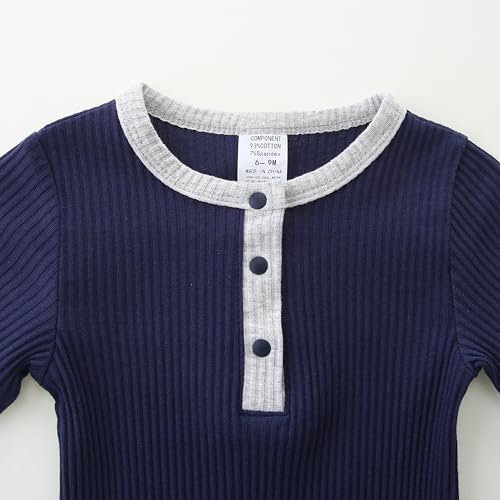 Baby Ribbed Romper Button Jumpsuit Mixed Color Infant Summer Outfits3