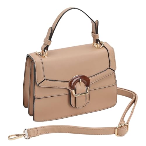 Bolsa Feminina Transversal Média com Alça de Mão Star Shop (BEGE)